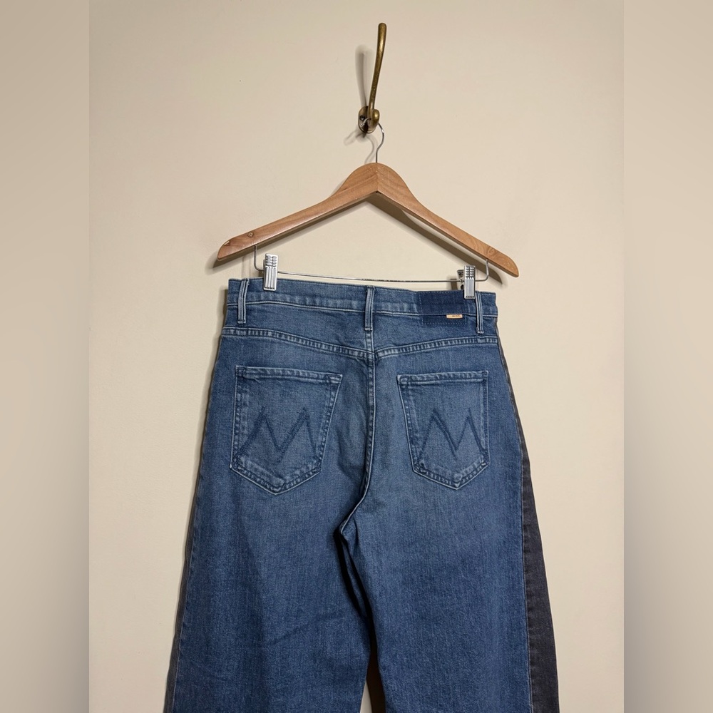 MOTHER The Half Pipe Flood Jeans in Black and Blue - Picture 7 of 12